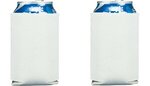 Folding Foam Can Cooler 2 sided imprint - White