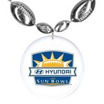 Buy Football Shaped Combo Mardi Gras Beads With Decal On Disk