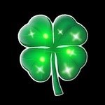 FOUR LEAF CLOVER FLASHING BLINKIES - Green