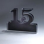 Freestanding 15 Year Anniversary Award - Clear