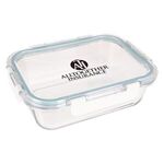 Fresh Prep Square Glass Food Container - Blue