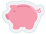 Full Color Piggy Bank Coaster - Full Color