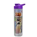 Full Color Wrap 16 Oz. Insulated Bottle with Drink Thru Lid -  