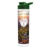 Full Color Wrap 16 Oz. Insulated Bottle with Drink Thru Lid -  