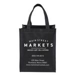 Full View Junior - Large Imprint Grocery Shopping Tote Bag - Black