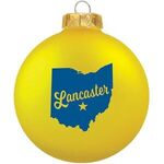 Glass Ball Ornament-80mm - Matte Yellow