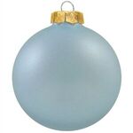 Glass Ball Ornament-80mm - Satin Light Blue