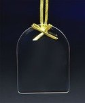 Glass Etched Arch Ornament - Clear