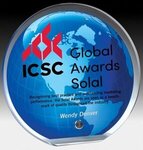 Buy Global Award With Stock Globe Background - Silkscreen
