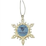 Gold Snowflake Christmas Holiday Ornament -  