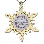 Buy Promotional Gold Snowflake Christmas Holiday Ornament