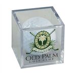 Golf Ball Acrylic Cube - Clear