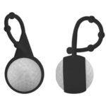 Golf Ball Lip Balm & Silicone Carabiner - Black