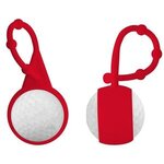 Golf Ball Lip Balm & Silicone Carabiner - Red