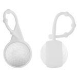 Golf Ball Lip Balm & Silicone Carabiner - White