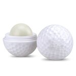 Golf Ball Shaped Lip Balm Container - White