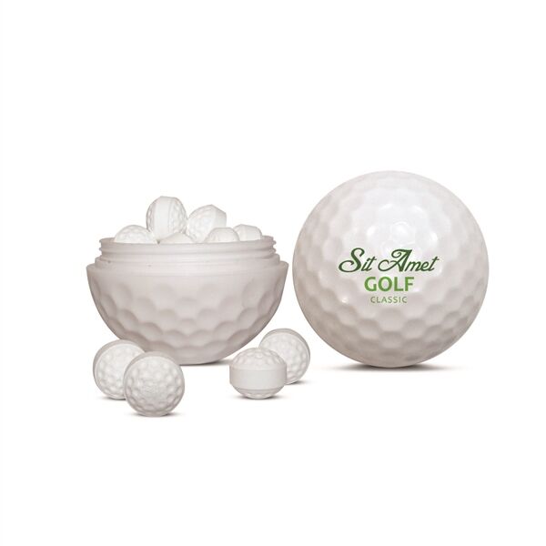 Main Product Image for Golf Ball Sweets Container filled with Mints