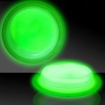 Green 3" Self-Adhering Circle Shaped Light Up Glow Badge - Green