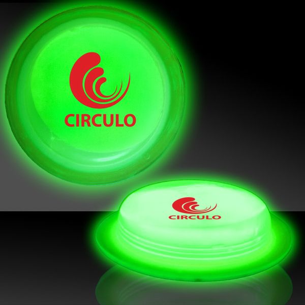 Main Product Image for Custom Green Light Up Glow Badge