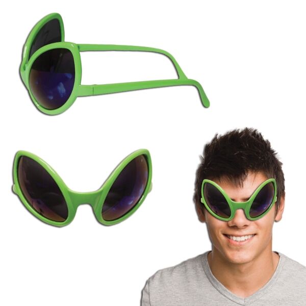 Main Product Image for Custom Printed Green Alien Costume Sunglasses