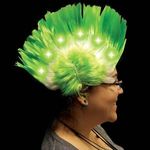Buy Costume Wig Green Light Up LED Mohawk Costume Wig