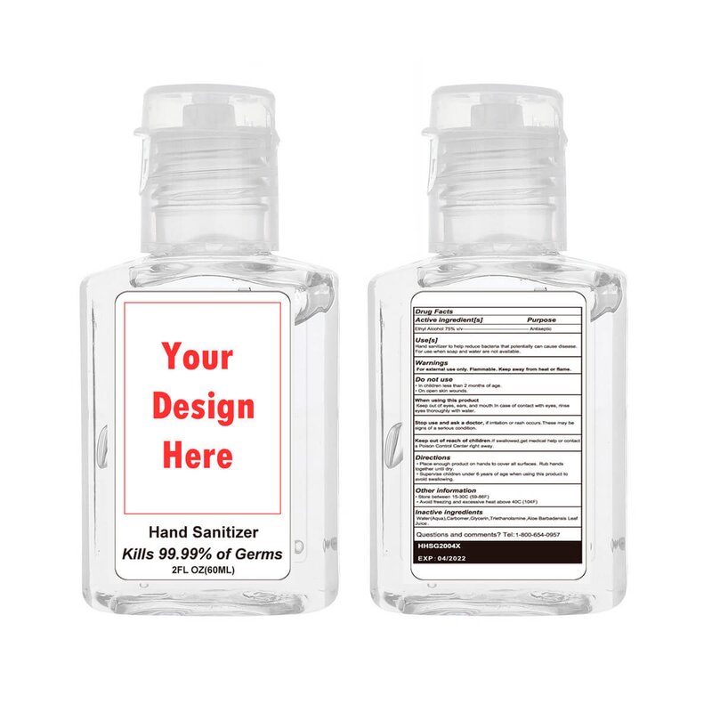 Main Product Image for Hand Sanitizer Gel 2 oz -  With Full Color Logo - In Stock