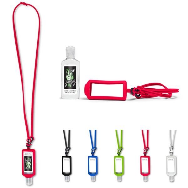 Main Product Image for Advertising Hand Sanitizer with Silicone Lanyard & Holder - 1 oz