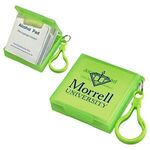 Handy Pack Sanitizing Wipes with Carabiner - Bright Green