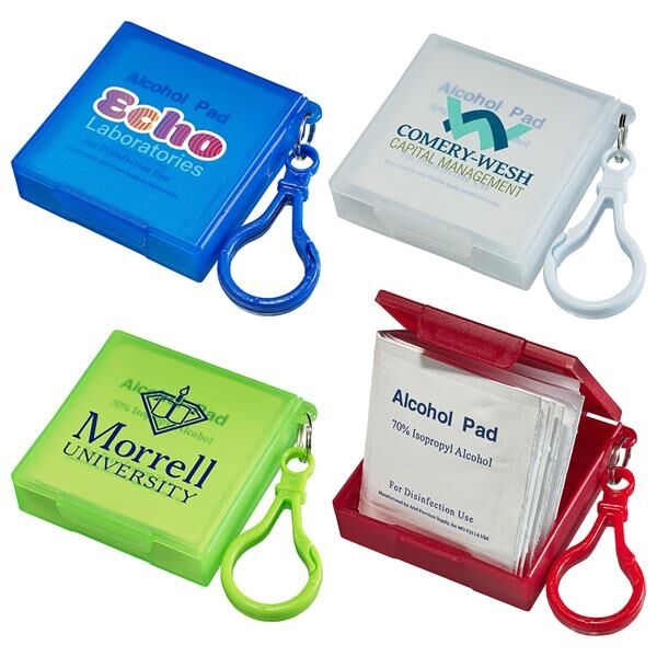 Main Product Image for Marketing Handy Pack Sanitizing Wipes With Carabiner