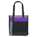 Happy De Stijl Polyester Tote Bag - Purple