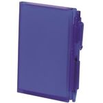 Hard Cover Notepad with Pen - Translucent Blue