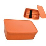 Harvest Lunch set With Full Color Lid - Orange