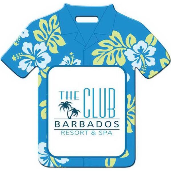 Main Product Image for Custom Printed Hawaiian Shirt Shaped Luggage Tag