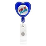 Heart-Shaped Retractable Badge Holder