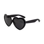 Heart Shaped Sunglasses - Black