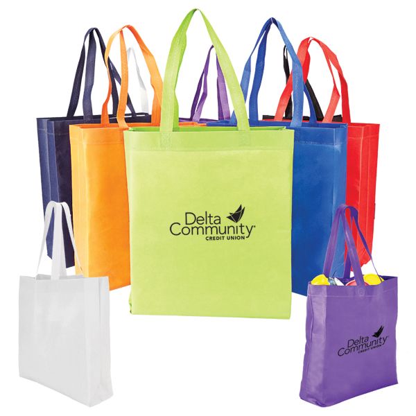Main Product Image for Custom Imprinted Tote Bag Heat Sealed Non-Woven Tote With Gusset