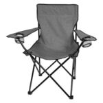 HEATHERED FOLDING CHAIR WITH CARRYING BAG - Gray