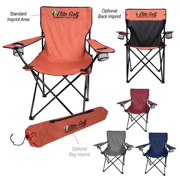 Main Product Image for Heathered Folding Chair With Carrying Bag