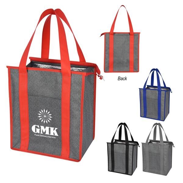 Main Product Image for HEATHERED NON-WOVEN COOLER TOTE BAG