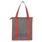 HEATHERED NON-WOVEN COOLER TOTE BAG -  
