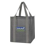 Heathered Non-Woven Shopper Tote Bag -  