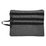 Heathered Tech Accessory Travel Bag - Gray