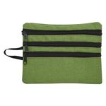 Heathered Tech Accessory Travel Bag - Olive