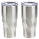 Helix 20 oz Vacuum Insulated Stainless Steel Tumbler - Metallic Silver