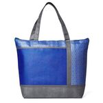 Hexagon Pattern Non-Woven Cooler Tote - Blue-reflex