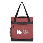 Hidden Zipper Outing Tote Bag - Red
