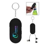 Hideaway 3-In-1 Charging Cable & Bottle Opener - Black