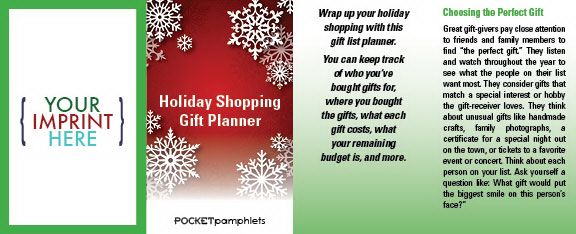 Main Product Image for Holiday Shopping Gift Planner Pocket Pamphlet