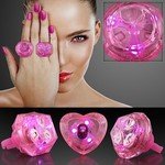 HUGE GEM ASSORTED STYLE LIGHTED RINGS - Pink