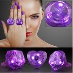 HUGE GEM ASSORTED STYLE LIGHTED RINGS - Purple